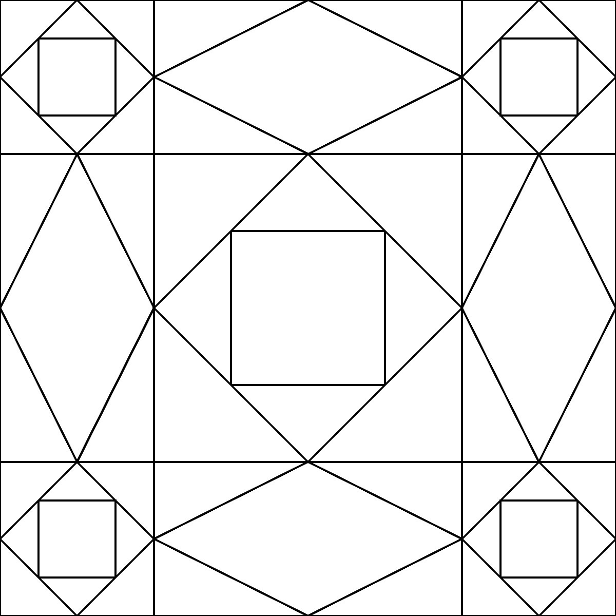 Pattern 109, Storm at Sea barn quilt pattern thumbnail